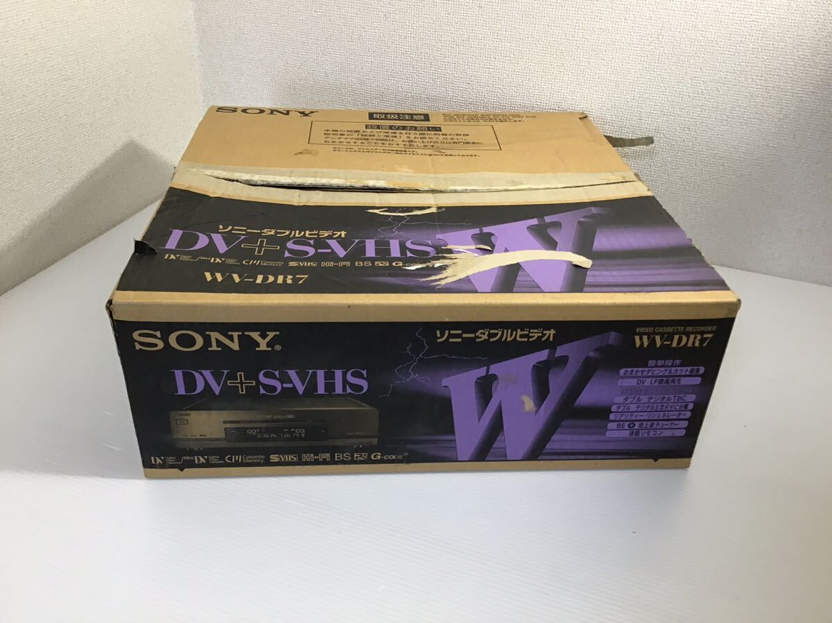 SONY／ソニー DV&S-VHSダブルビデオデッキ WV-DR7 動作確認済 純正リモコン付 ミニDVテープのおまけ付 レコーダーの画像10