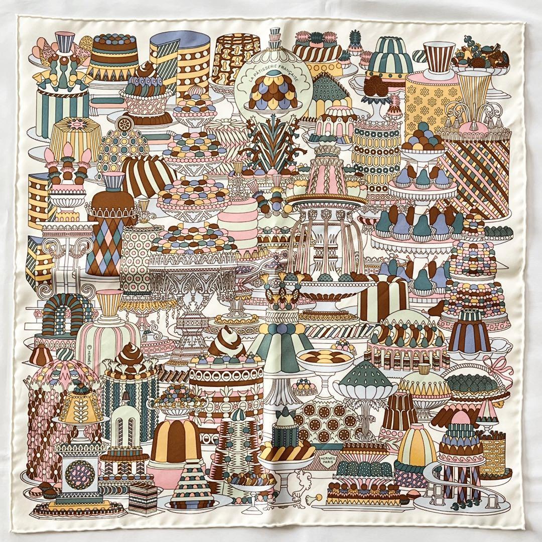 Yahoo!オークション - 【美品】HERMES エルメス カレ 45 パティスリー Yahoo!オークション - 【美品】HERMES エルメス カレ 45 パティスリー