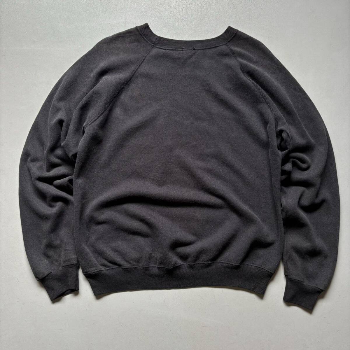 80s Hanes plain raglan sleeve sweat “size L” “made in USA” 80年代 ヘインズ 無地スウェット ラグランスリーブ アメリカ製 USA製_画像6