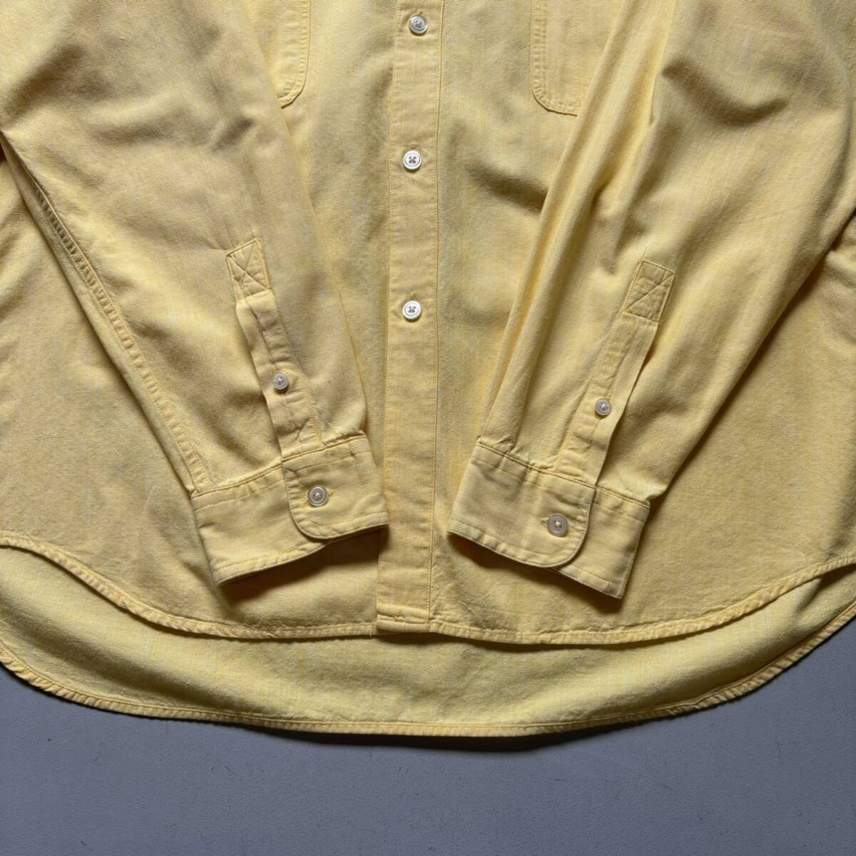 PERRY ELLIS L/S shirt “size L” ペリーエリス 長袖シャツ 黄色_画像5