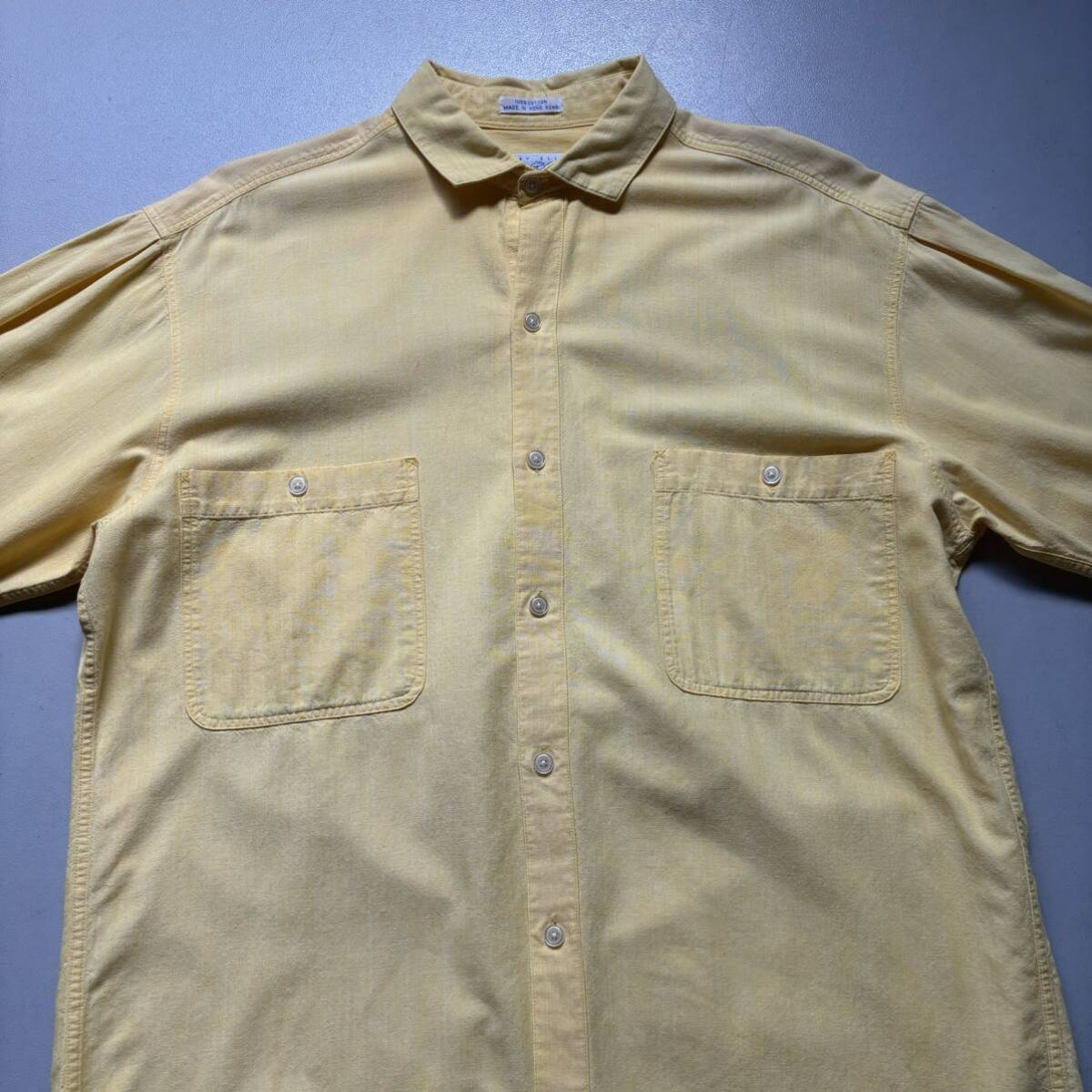 PERRY ELLIS L/S shirt “size L” ペリーエリス 長袖シャツ 黄色_画像3
