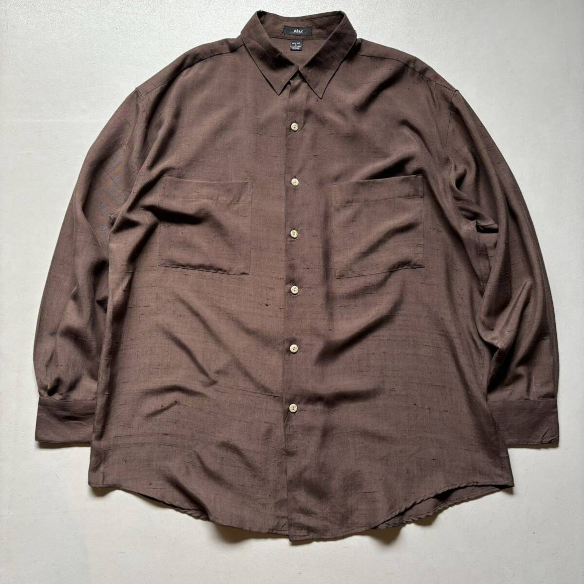 DEADSTOCK phiz L/S silk shirt “size L” デッドストック 長袖 DEADSTOCK phiz L/S silk shirt “size L” デッドストック 長袖