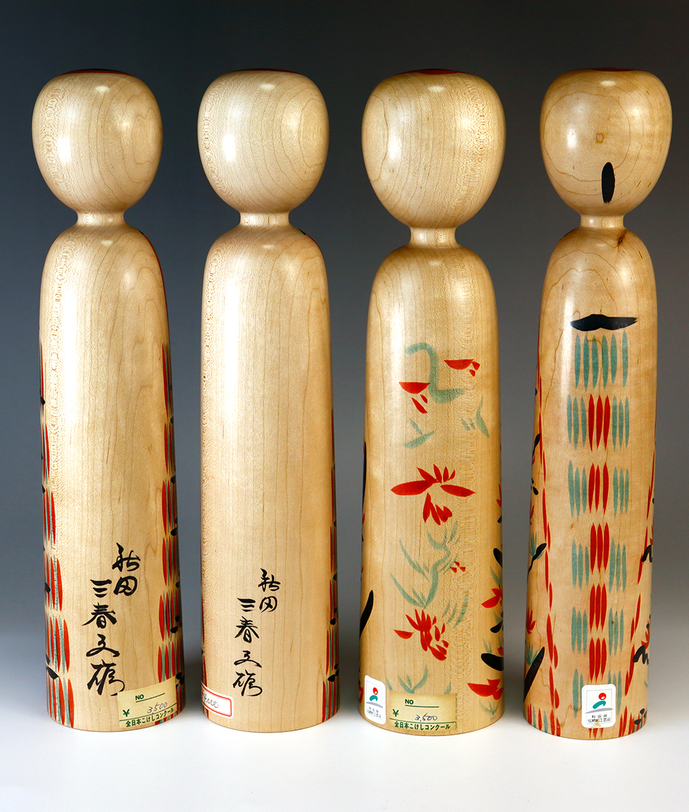 L29. こけし 8品 三春文雄 秋田 高30.3cm～24㎝程 の画像7