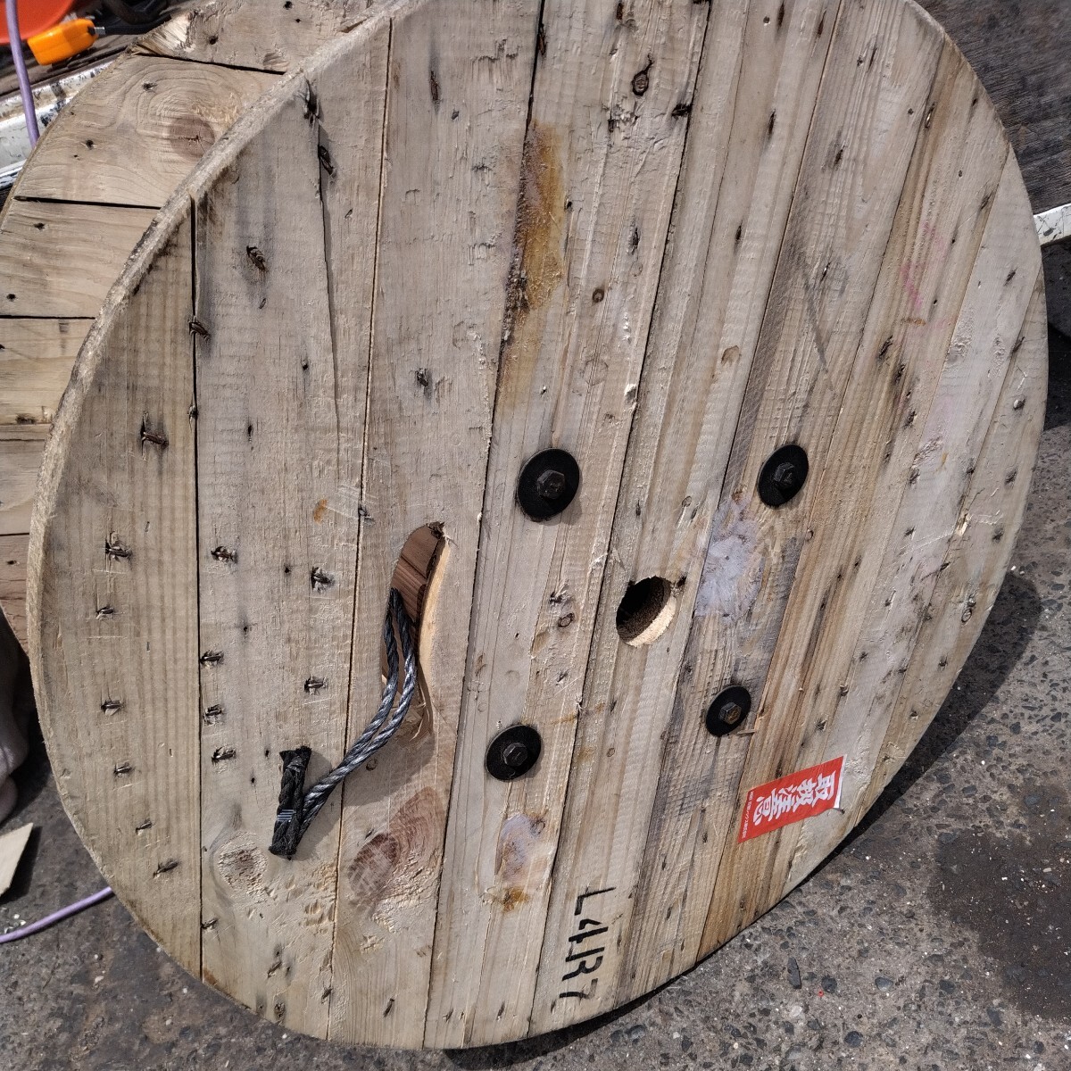 ケーブルドラム 電線ドラム 木製ドラム 直径79cm 高さ40cm 愛知県豊橋市 V2の画像5