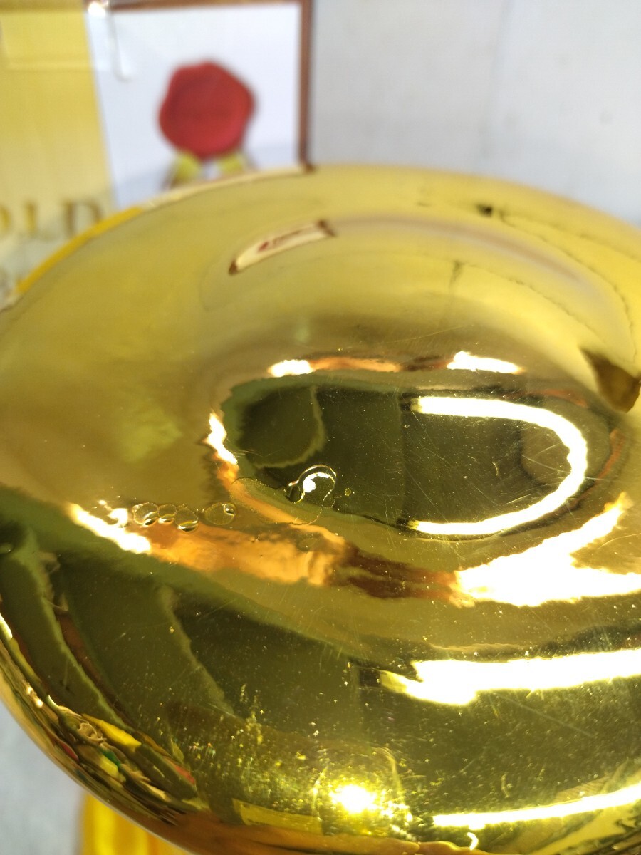 貯金箱 郵便ポスト型 GOLD300 COIN BANK ゴールド貯金箱 陶器製 ビッグサイズ 金色 金運アップ 高さ約30cmの画像3