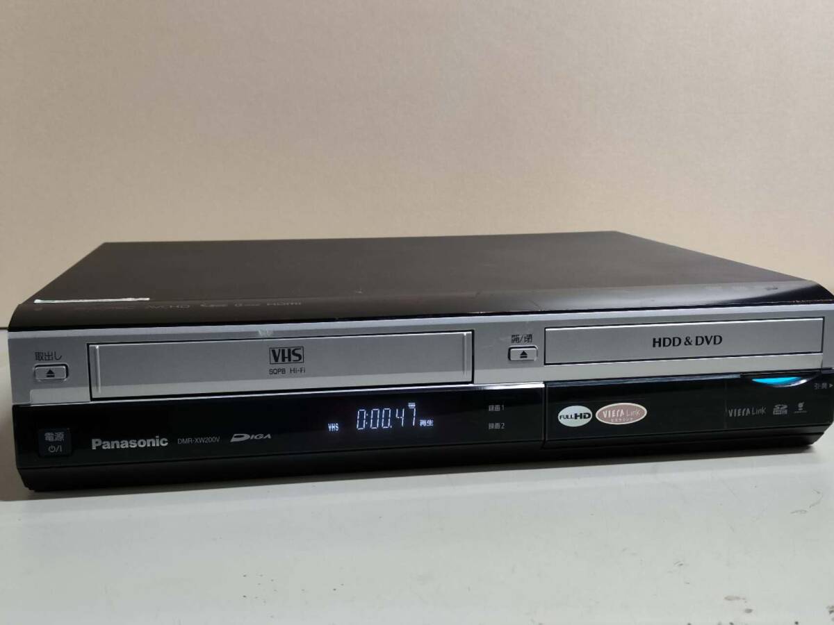  operation guarantee * Panasonic * DMR-XW200V * VHS one body video deck,DVD recorder, dubbing 10 * maintenance ending * maintenance goods 2007 year made 