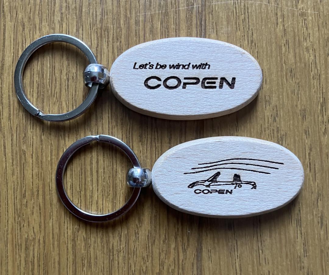 「風になろう！」木製コペンキーホルダー COPEN/Copen版_画像2