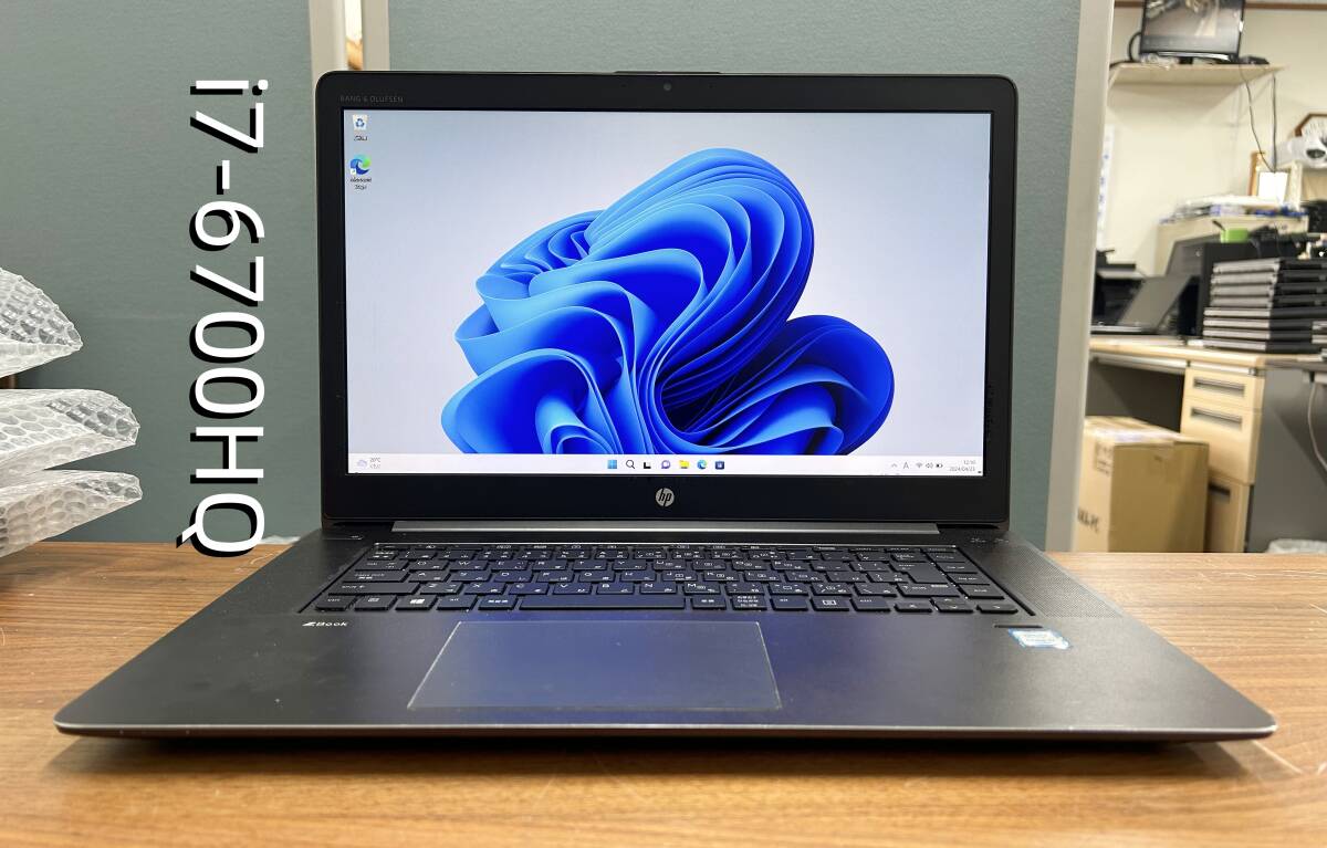 中古美品・HP ZBook Studio G3・Core i7-6700HQ・Quadro M1000M・メモリ8GB・M.2SSD128GB・Type-C・カメラ・HDMI・Win11・Office・[B7]の画像1
