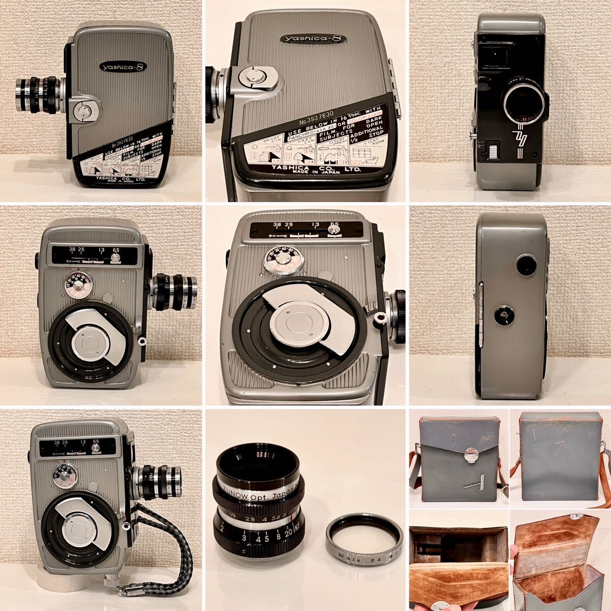 美品 稼働 1オーナー①【アルコ ARCO PHOTO MODEL CR-8 3レンズ式】②【ヤシカ Yashica 8】8mmカメラ フィルム ムービー カメラ 詳細説明欄の画像8