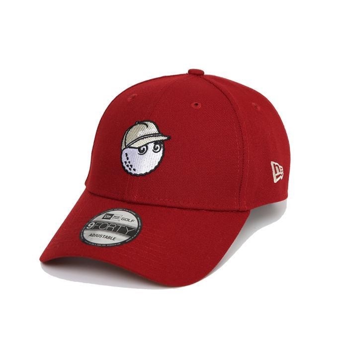 Malbon キャップ 4色 ベースボールキャップ ゴルフキャップ フリーサイズ ユニセックス 帽子 新品送料無料_レッド