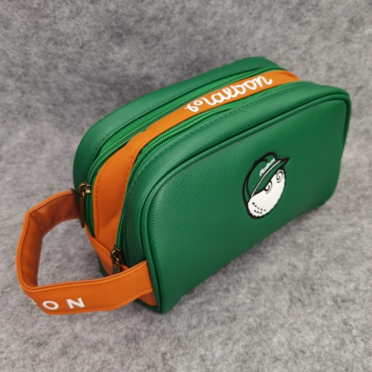 ゴルフポーチ Malbon ダブルポケット ポーチ 小物収納 ラウンドバッグ 3色展開 送料無料の画像4