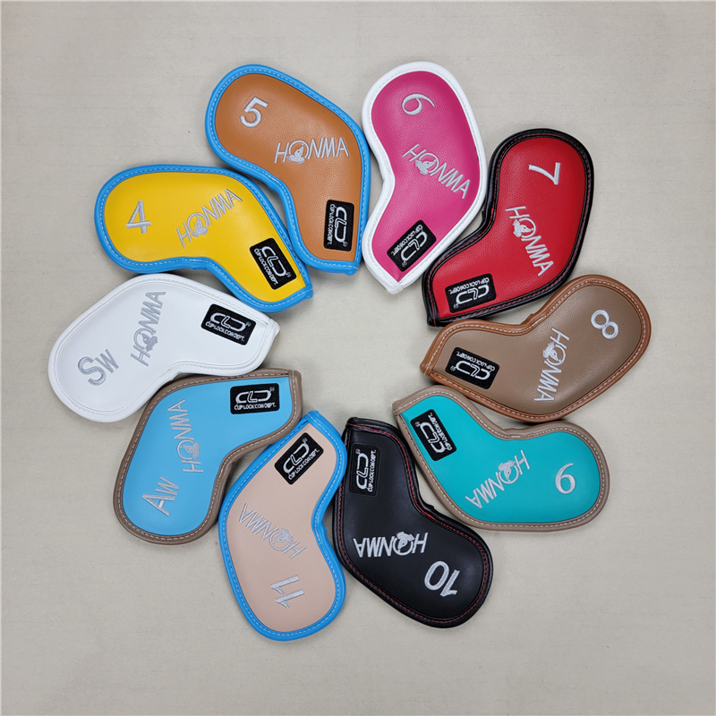  iron cover HONMA colorful 10 piece set box attaching Golf head cover for iron magnet opening and closing 
