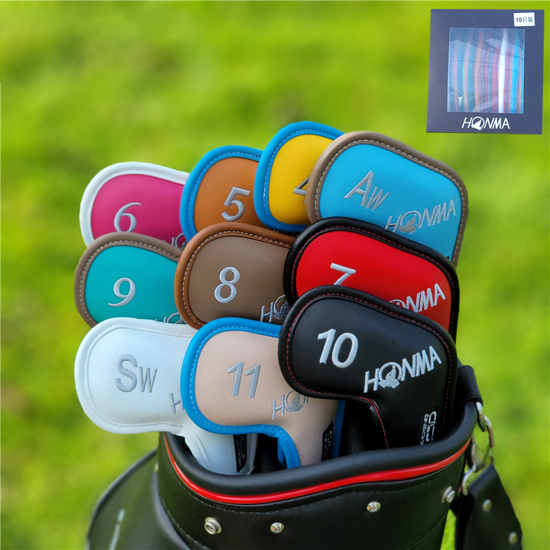  iron cover HONMA colorful 10 piece set box attaching Golf head cover for iron magnet opening and closing 
