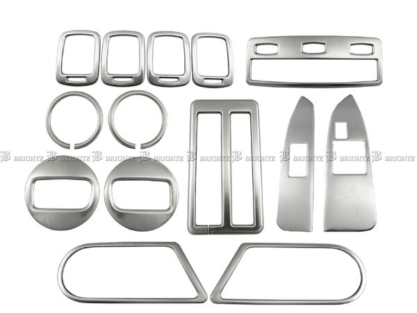 アトラス F24 ステンレス メッキ インテリア パネル セット 14PC インパネ 内装 インナー サテンシルバー TK－INT－SET－002_画像1