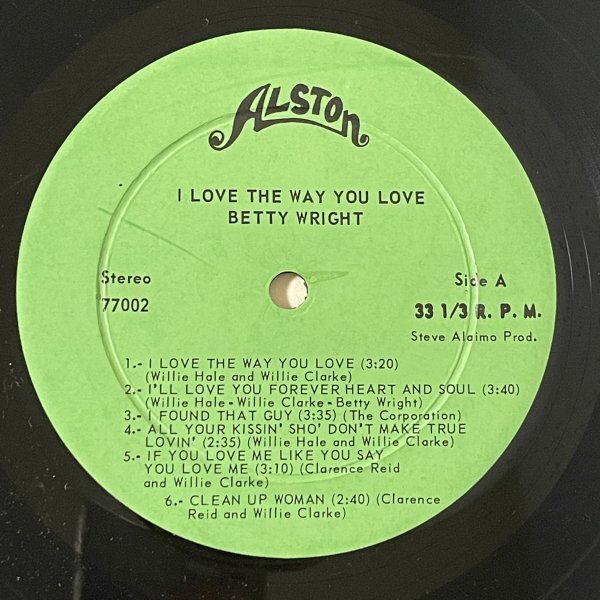 BETTY WRIGHT I Love The Way You Love ALSTON 小ロゴ DG オリジナル SOUL LP_画像4