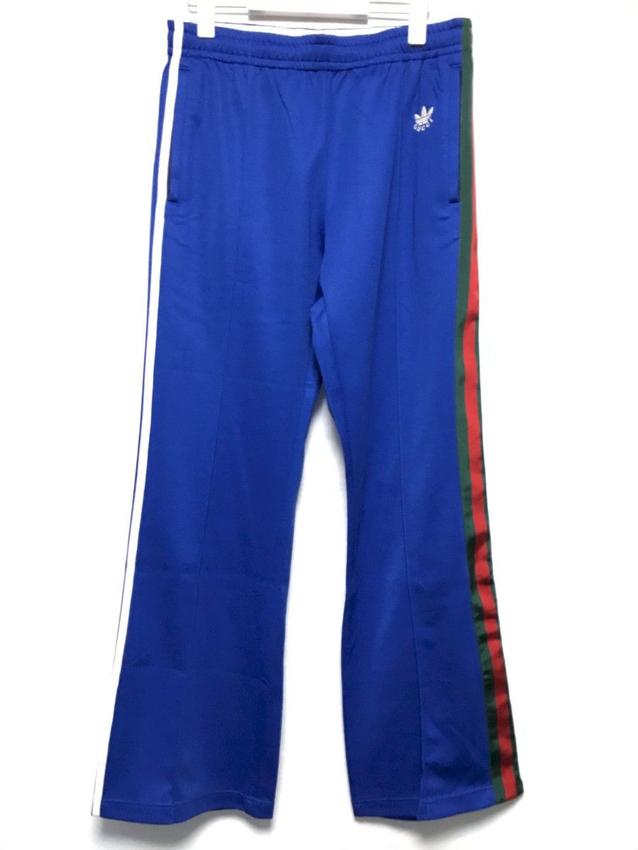 GUCCI x ADIDAS TRACK PANTS 青 M　定価148000円　グッチ　アディダス　トラックパンツ　ジャージ