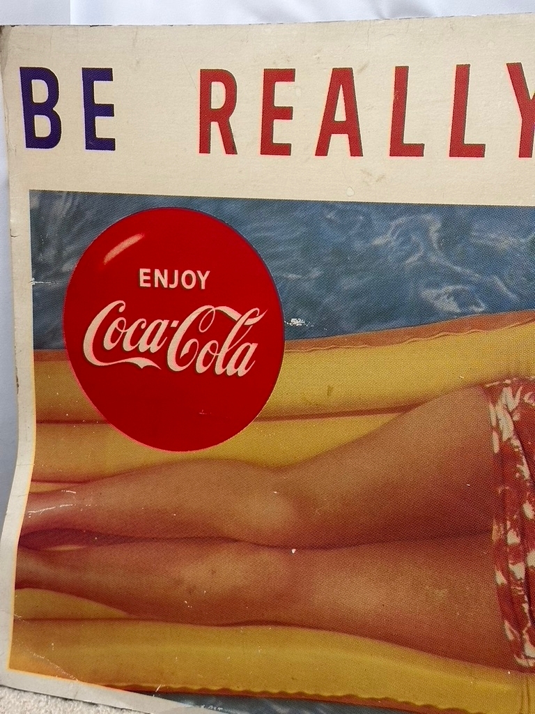 レトロ coca cola コカコーラ 厚紙製ポスター USED品の画像2