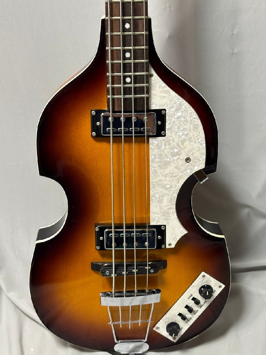 現状品 Hofner B-BASS HI-SERIES ヘフナー バイオリンベース　動作未確認　ジャンク扱い品_画像4