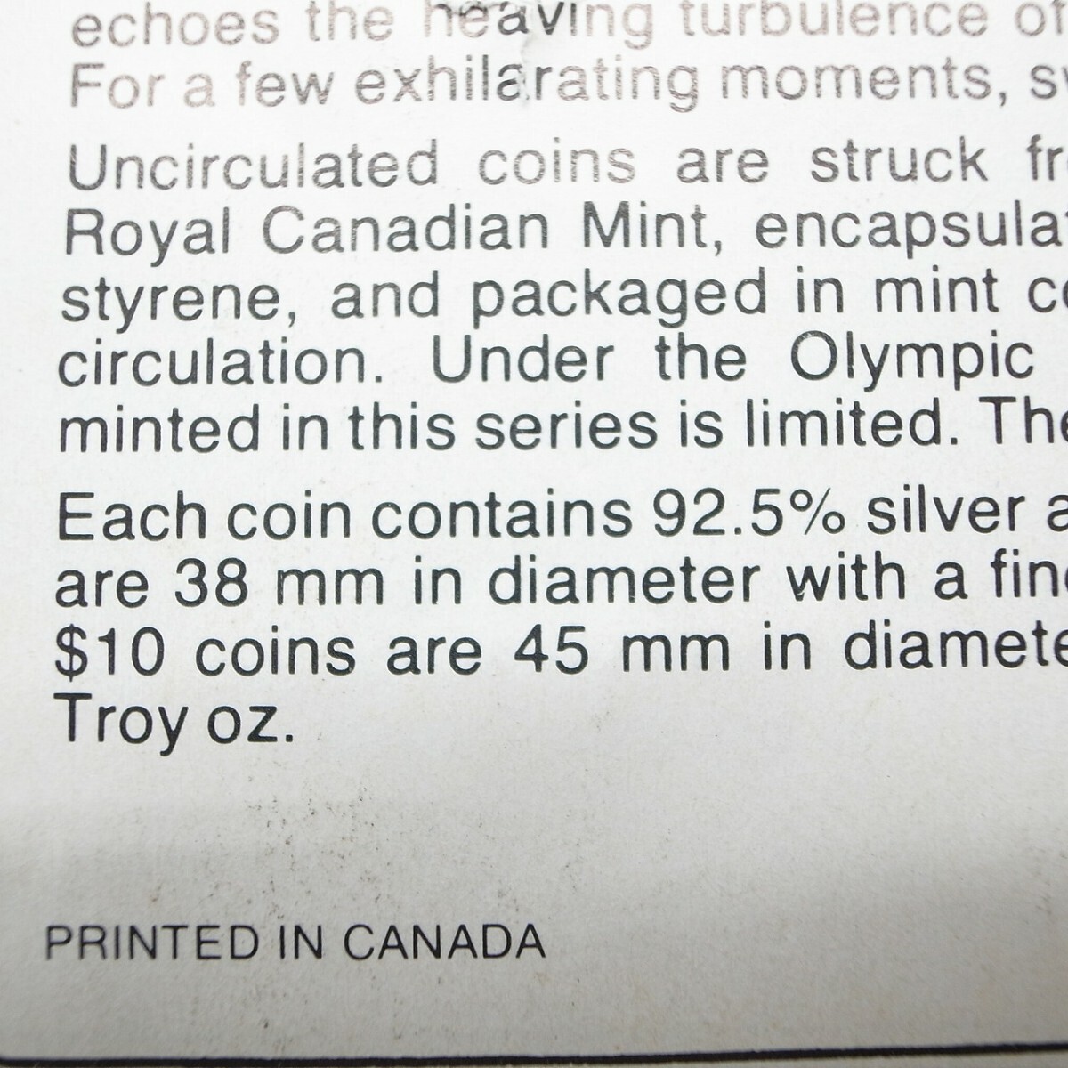 モントリオール　1976 モントリオールオリンピック 記念硬貨 10ドル 5ドル 銀貨 カナダ オリンピック コレクション 記念コイン_画像3