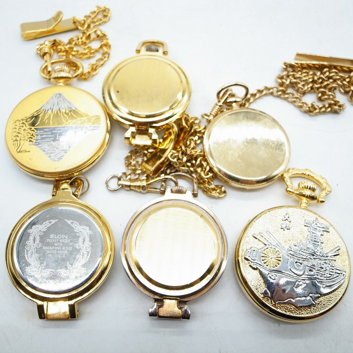 懐中時計 時計 20個 ジャンク品 まとめて ゴールド系 アンティーク クォーツ シチズン SEIKO セイコー シルバーの画像5