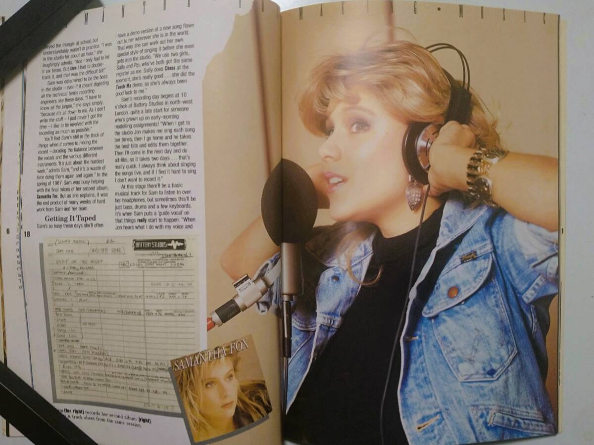  rare rare * item!1987 year at that time thing import book@!sa man sa* fox SAMANTHA FOX [MAKING MUSIC] appendix huge poster attaching 