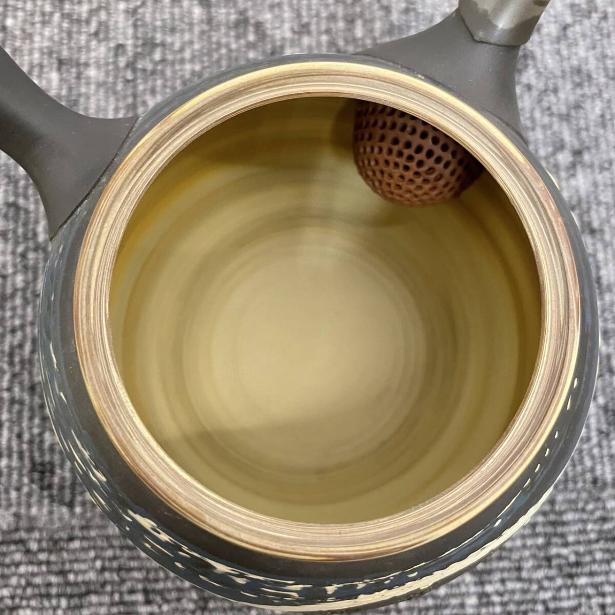 [HPF-4079] 1 иен ~ самец . обжиг в печи доверие . структура заварной чайник не использовался Tokoname .. чайная посуда Zaimei чайная посуда коллекция античный хобби керамика retro текущее состояние хранение товар 