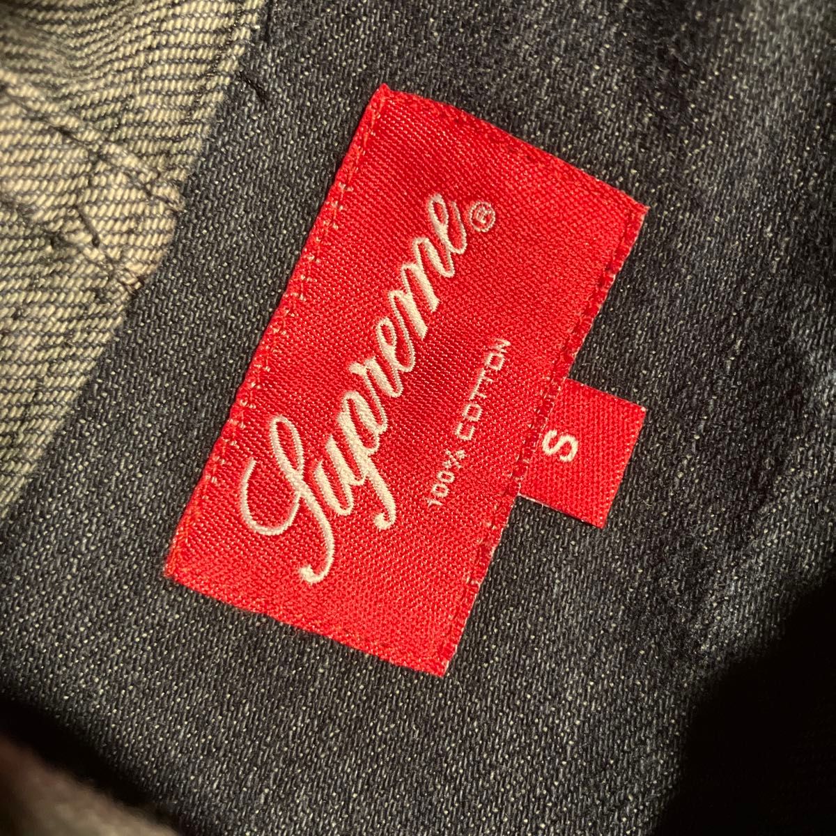 ★Supreme  Denim Hooded Shirt デニム　フーディー　シャツ　 eat the rich S コート　レア