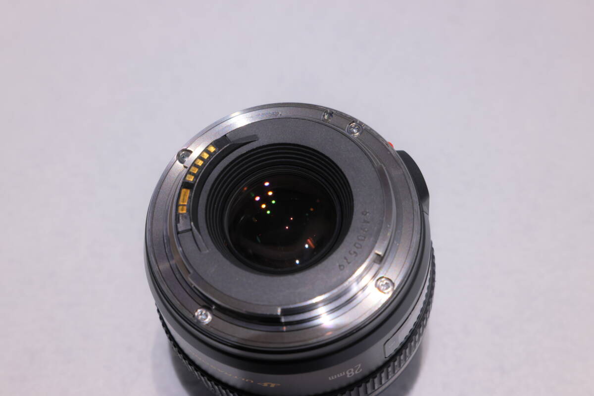Canon キヤノン EF28mm F1.8 USM 単焦点レンズ フード、ポーチ付きの画像5