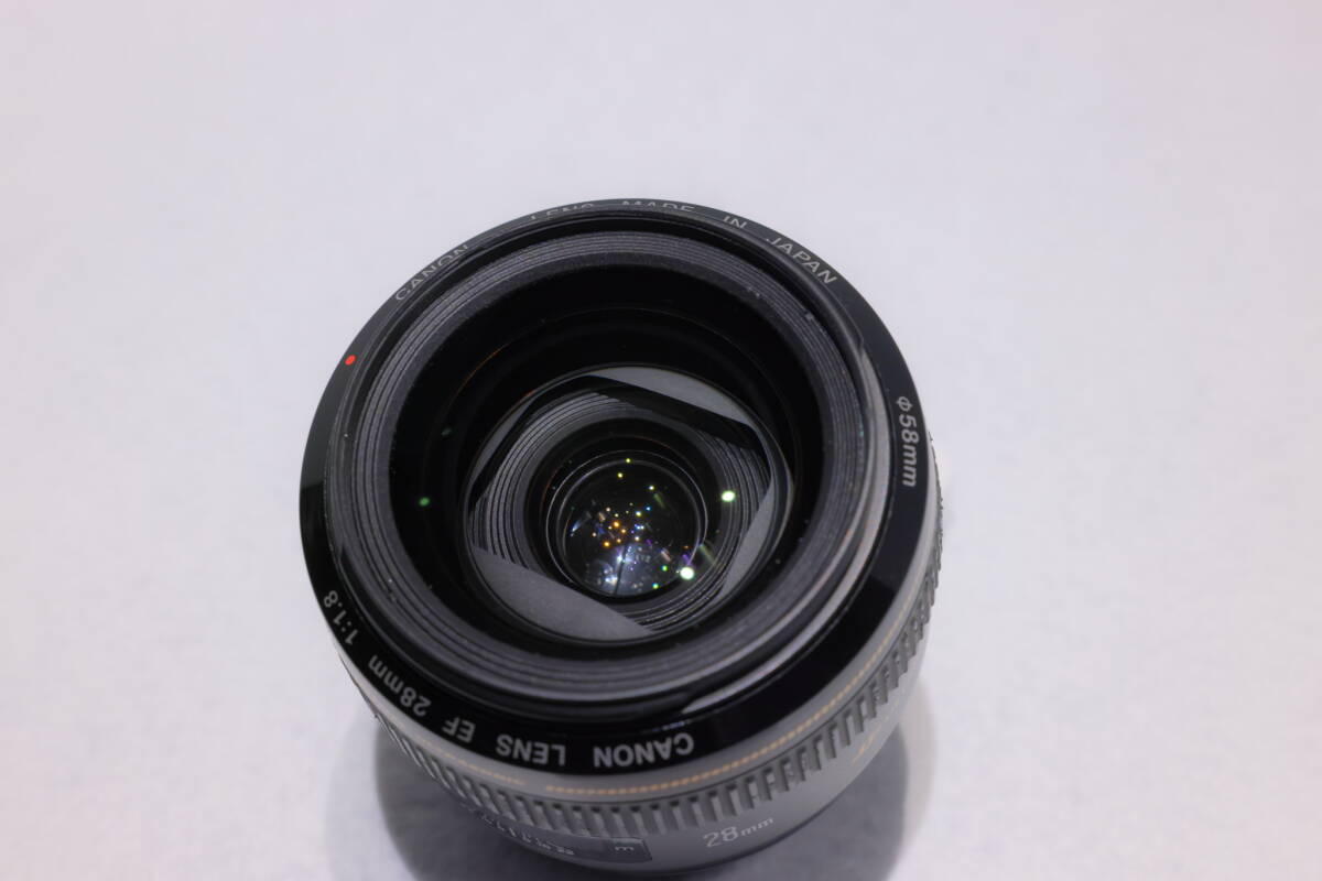 Canon キヤノン EF28mm F1.8 USM 単焦点レンズ フード、ポーチ付きの画像3