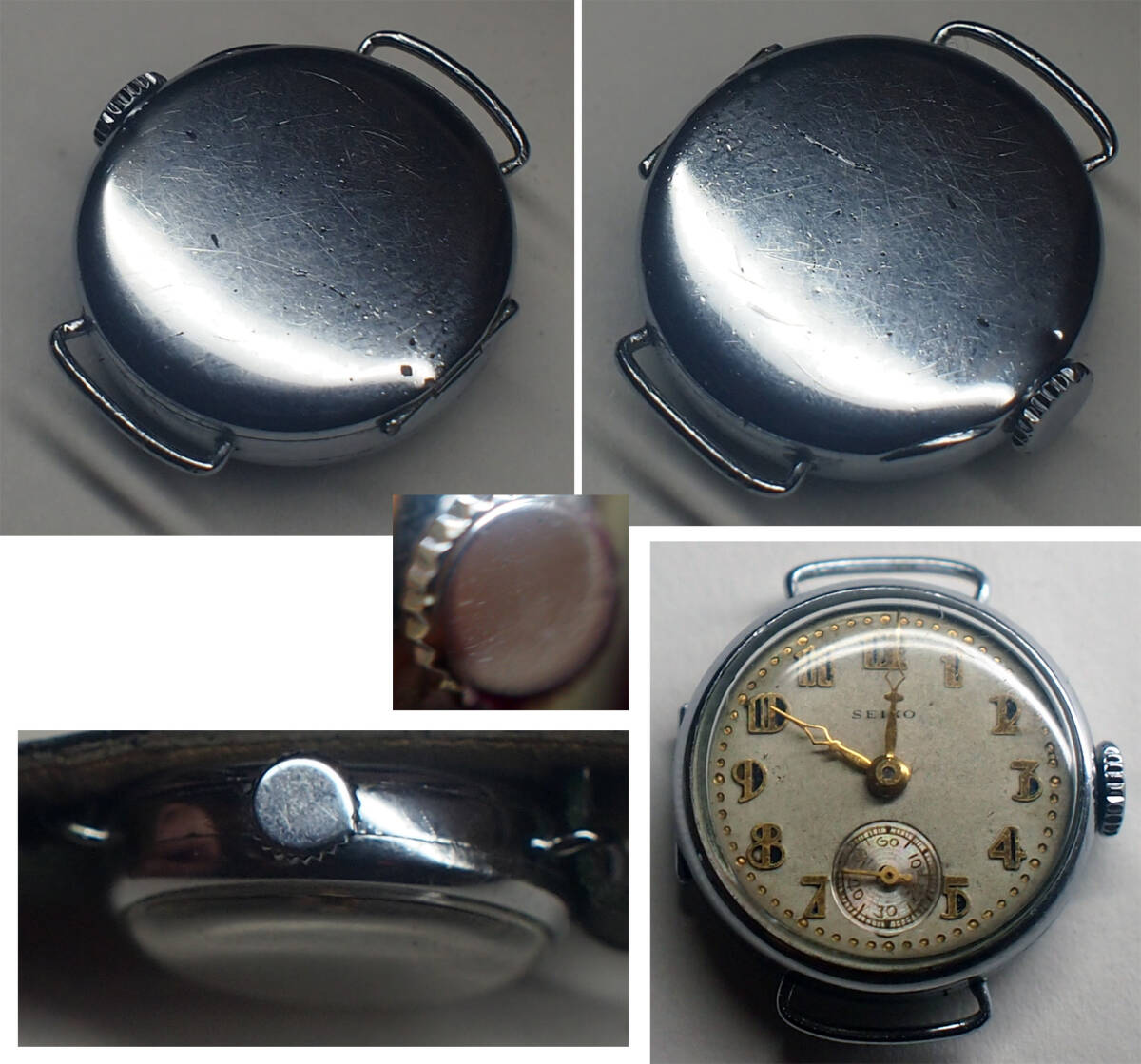 ¶希少 SEIKO（セイコー）モリス型 戦前（100年程前の時計） アンティーク 稼働品 スモールセコンド ¶の画像3