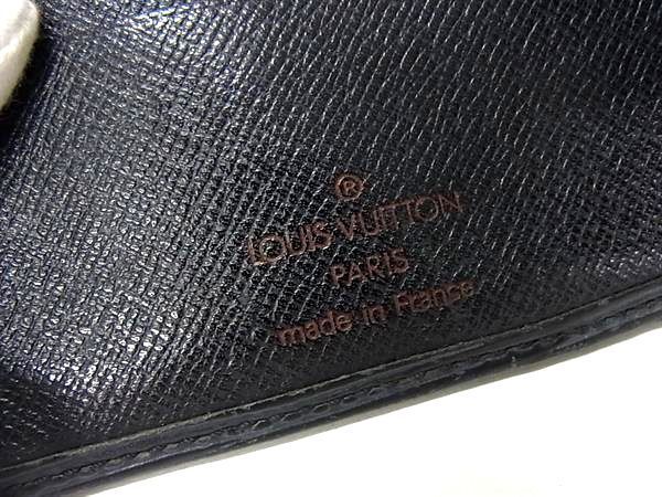 1円 LOUIS VUITTON ルイヴィトン M63552 エピ ポルト ビエ コンパクト 二つ折り 財布 ウォレット ノワール ブラック系 FC2308_画像6