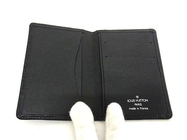 1円 ■極美品■ LOUIS VUITTON ルイヴィトン M30512 タイガ オーガナイザー ドゥ ポッシュ カードケース 名刺入れ ブラック系 FC2303_画像3