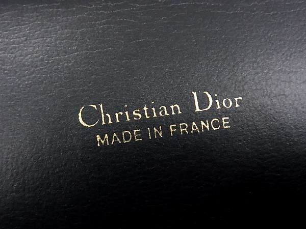 1円 ChristianDior クリスチャンディオール ヴィンテージ レザー ショルダーバッグ 肩掛け レディース ブラック系 FA3560_画像6