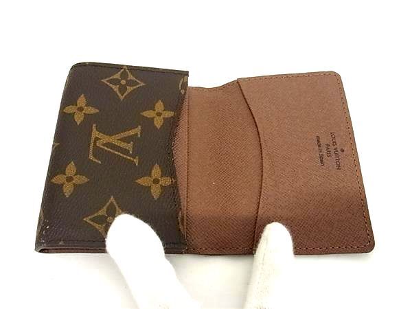 1円 ■美品■ LOUIS VUITTON ルイヴィトン M62920 モノグラム アンヴェロップ カルト ドゥ ヴィジット カードケース ブラウン系 FC2224の画像3