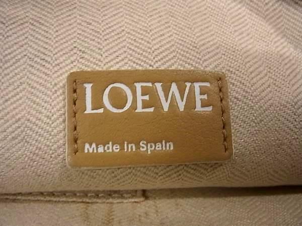 1円 LOEWE ロエベ アナグラム スエード クラッチバッグ セカンドバッグ ポーチ レディース ベージュ系 FC3276の画像5