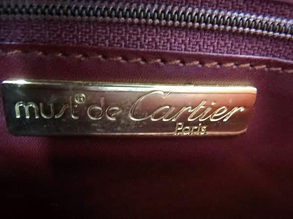 1円 ■美品■ Cartier カルティエ マストライン レザー クロスボディ ショルダーバッグ 斜め掛け 肩掛け レディース ボルドー系 FC2795の画像6
