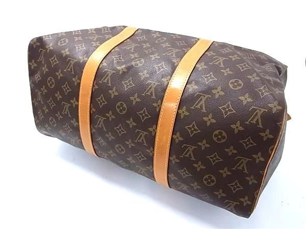 1円 ■美品■ LOUIS VUITTON ルイヴィトン M41428 モノグラム キーポル45 ボストン ハンドバッグ トラベルバッグ ブラウン系 AW5102_画像4