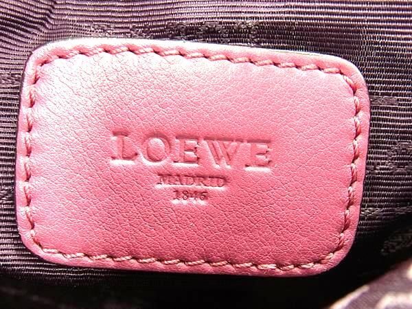 1円 ■美品■ LOEWE ロエベ ヘリテージ レザー キーリング付き トートバッグ ハンドバッグ レディース ピンク系 AW5070の画像6