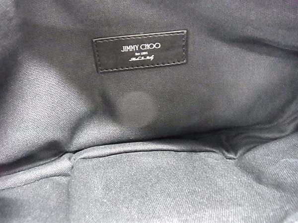 1円 ■美品■ JIMMY CHOO ジミーチュウ ナイロン ボディバッグ ウエストポーチ ウエストバッグ ブラック系 AW5003_画像5