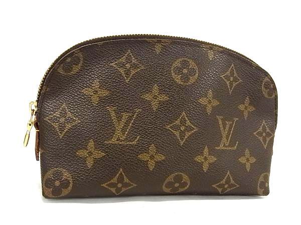 1円 ■美品■ LOUIS VUITTON ルイヴィトン M47515 モノグラム ポシェット コスメティック メイクポーチ マルチケース ブラウン系 FC3367_画像1