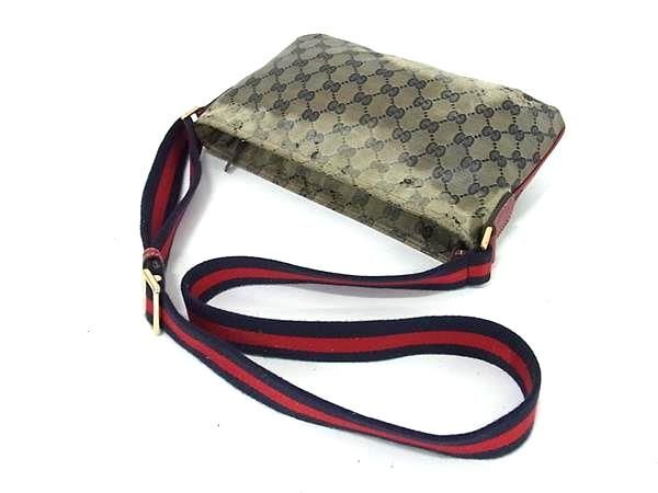 1円 GUCCI グッチ 189749 001998 GGキャンバス シェリーライン クロスボディ ショルダーバッグ 斜め掛け レディース ブラウン系 BF6430_画像3