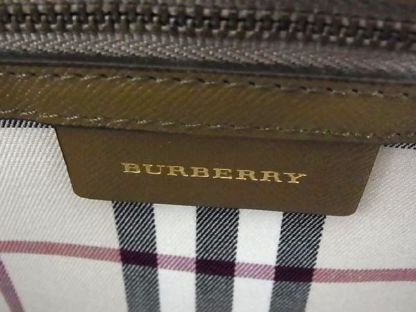 1円 ■新品■未使用■ BURBERRY バーバリー レザー 内部ノバチェック ハンドバッグ トートバッグ レディース ブラウン系 AR5663_画像10