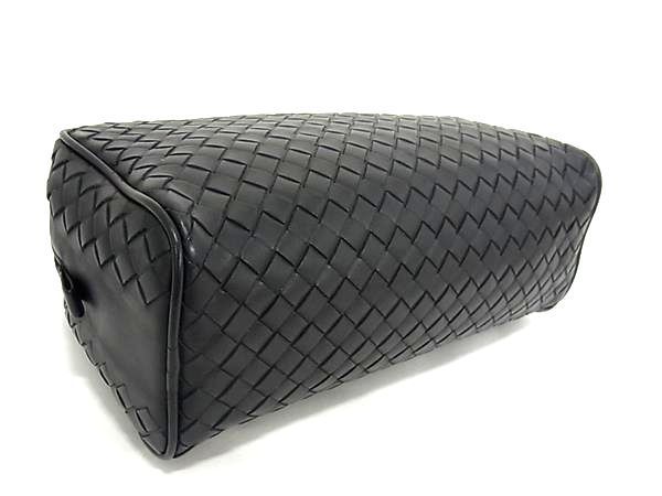 1円 ■極美品■ BOTTEGA VENETA ボッテガヴェネタ イントレチャート レザー クラッチバッグ セカンドバッグ メンズ ブラック系 AW3480の画像4