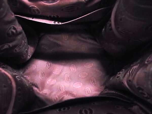 1円 ■美品■ Cartier カルティエ マストライン レザー 巾着型 クロスボディ ショルダーバッグ レディース メンズ ボルドー系 FC3007の画像5