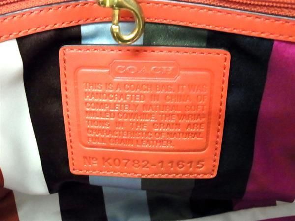 1円 ■美品■ COACH コーチ 11615 レザー ハンドバッグ トートバッグ レディース サーモンピンク系 AW3597_画像6