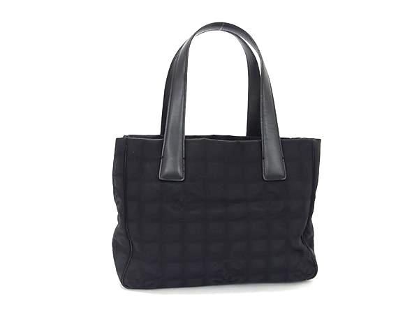 1円 ■美品■ CHANEL シャネル ココマーク ニュートラベルライン ナイロンキャンバス ハンドバッグ ショルダー ブラック系 BJ1442の画像1