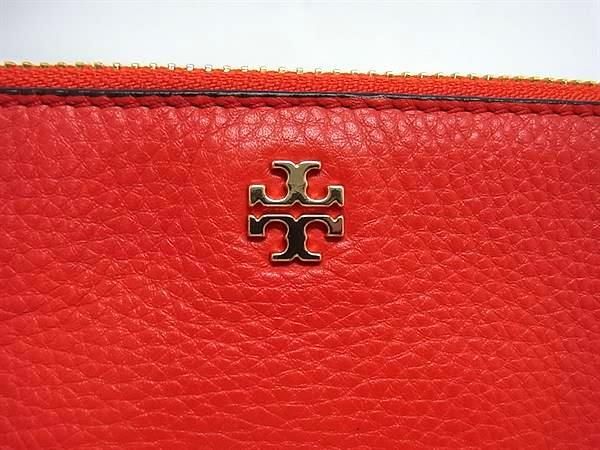 1円 ■新品同様■ TORY BURCH トリーバーチ レザー クロスボディ ショルダーバッグ 斜め掛けかばん レディース オレンジ系 FC2997の画像6