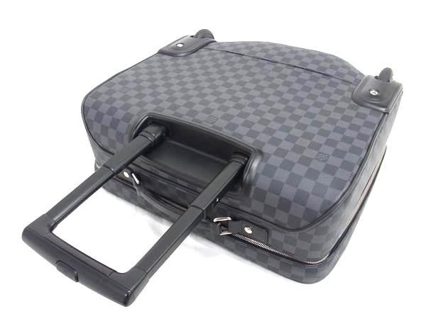 1円 ■美品■ LOUIS VUITTON ルイヴィトン N23206 ダミエグラフィット パイロットケース 2輪 キャリーケース ブラック系 BJ1476の画像5