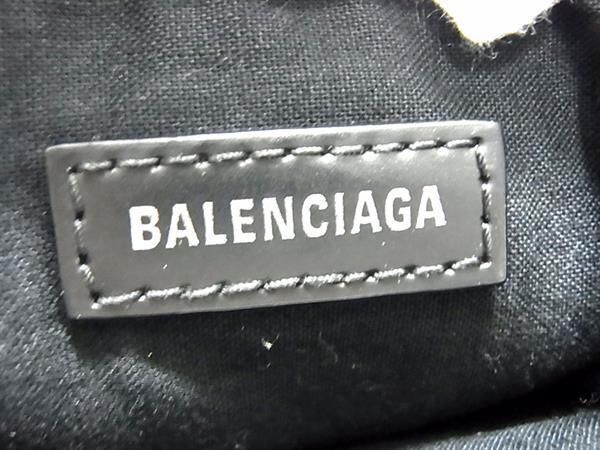 1円 ■美品■ BALENCIAGA バレンシアガ 339936 ネイビーカバス M キャンバス ハンドバッグ トート ショルダー 肩掛け ブラック系 FC2544の画像6