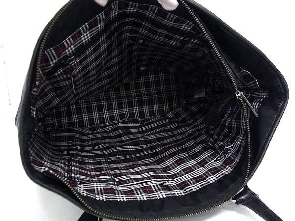 1円 ■美品■ BURBERRY バーバリーブラックレーベル ナイロン×レザー トートバッグ ショルダー 肩掛けかばん メンズ ブラック系 FC4411_画像5